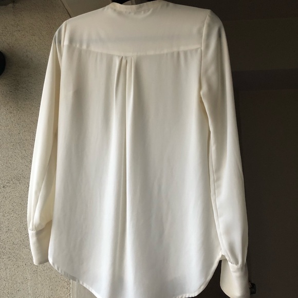 Express Cream Tie-Neck Blouse - Picture 3 of 7